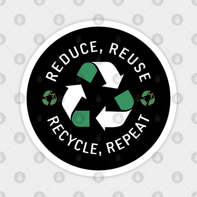 Reduce Reuse Recycle Repeat Magnet by NomiCrafts